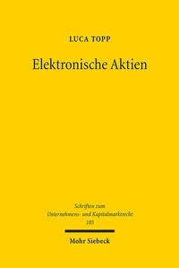 Abbildung von: Elektronische Aktien - Mohr Siebeck