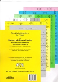 Abbildung von: DürckheimRegister® STEUERRICHTLINIEN OHNE Stichworte, Wichtige Gesetze und §§, - Dürckheim Verlag