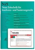 Abbildung von: NZI Neue Zeitschrift für Insolvenz- und Sanierungsrecht - C.H.BECK