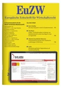 Cover: EuZW - Europ&auml;ische Zeitschrift f&uuml;r Wirtschaftsrecht  - C.H.BECK