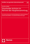 Abbildung von: Shareholder Activism im Rahmen der Hauptversammlung - Nomos