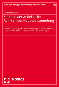 Abbildung von: Shareholder Activism im Rahmen der Hauptversammlung - Nomos