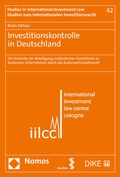 Cover: Investitionskontrolle in Deutschland - Nomos
