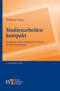 Cover: Studienarbeiten kompakt - Erich Schmidt Verlag