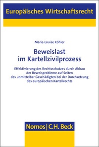 Abbildung von: Beweislast im Kartellzivilprozess - Nomos