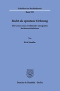 Cover: Recht als spontane Ordnung - Duncker & Humblot