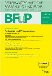 Abbildung von: Rechnungs- und Prüfungswesen - BFuP 1/2020 - NWB