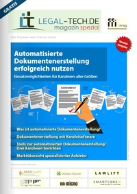 Abbildung von: Legal-Tech.de Magazin Spezial: Automatisierte Dokumentenerstellung erfolgreich nutzen - FFI-Verlag