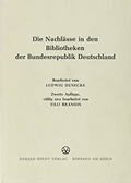 Cover: Die Nachl&auml;sse in den Bibliotheken der Bundesrepublik Deutschland - De Gruyter Oldenbourg