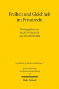 Abbildung von: Freiheit und Gleichheit im Privatrecht - Mohr Siebeck