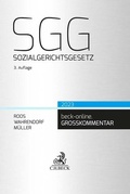 Cover: Sozialgerichtsgesetz: SGG - C.H.BECK