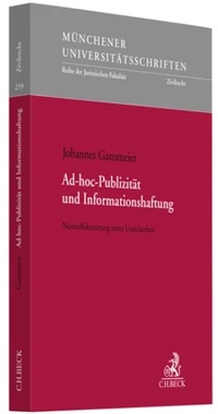 Abbildung von: Ad-hoc-Publizität und Informationshaftung - C.H.BECK