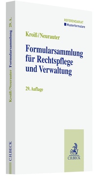 Abbildung von: Formularsammlung für Rechtspflege und Verwaltung - C.H.BECK