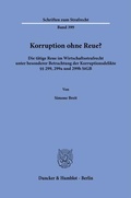 Cover: Korruption ohne Reue? - Duncker & Humblot