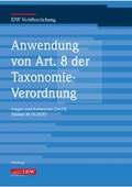 Cover: Anwendung von Art. 8 der Taxonomie-Verordnung - IDW