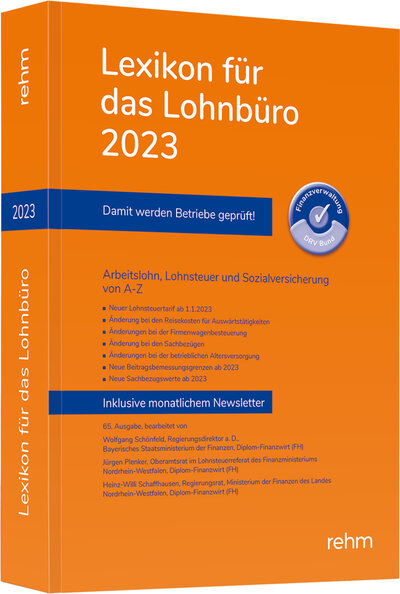 Abbildung von: Lexikon für das Lohnbüro 2023 - Rehm