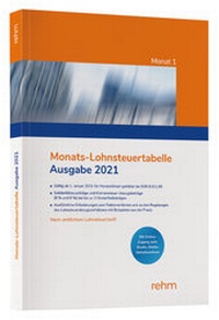 Abbildung von: Monats-Lohnsteuertabelle 2021 - Rehm