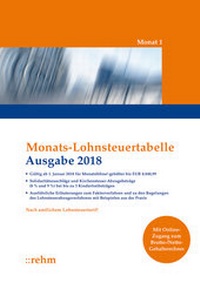 Abbildung von: Monats-Lohnsteuertabelle 2018 - Rehm