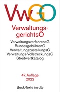 Cover: Verwaltungsgerichtsordnung: VwGO - dtv