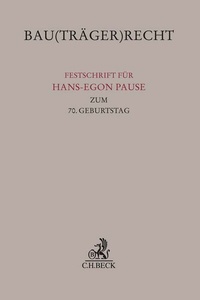 Abbildung von: Bau(träger)recht - C.H.BECK