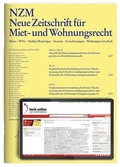 Abbildung von: NZM - Neue Zeitschrift für Miet- und Wohnungsrecht - C.H.BECK