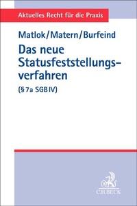 Abbildung von: Das neue Statusfeststellungsverfahren (§ 7a SGB IV) - C.H.BECK