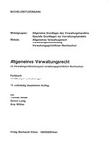 Cover: Allgemeines Verwaltungsrecht mit Verwaltungsvollstreckung und verwaltungsgerichtlichem Rechtsschutz - Bernhardt, Horst