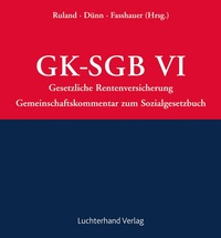 Abbildung von: Gemeinschaftskommentar zum Sozialgesetzbuch - Gesetzliche Rentenversicherung (GK-SGB-VI) - Luchterhand