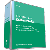 Abbildung von: Kommunale Kostentabelle - Carl Link Verlag