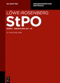 Cover: L&ouml;we/Rosenberg. StPO - Die Strafproze&szlig;ordnung und das Gerichtsverfassungsgesetz - De Gruyter