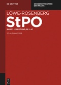 Cover: L&ouml;we/Rosenberg. StPO - Die Strafproze&szlig;ordnung und das Gerichtsverfassungsgesetz - De Gruyter