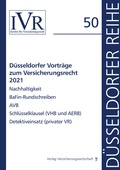 Cover: D&uuml;sseldorfer Vortr&auml;ge zum Versicherungsrecht 2021 - VVW Verlag Versicherungswirtschaft