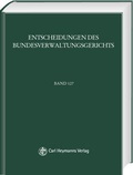 Abbildung von: BVerwGE - Entscheidungen des Bundesverwaltungsgerichts - Carl Heymanns Verlag