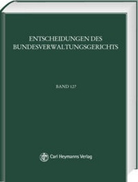 Abbildung von: BVerwGE - Entscheidungen des Bundesverwaltungsgerichts - Carl Heymanns Verlag
