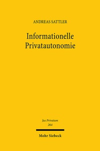 Abbildung von: Informationelle Privatautonomie - Mohr Siebeck
