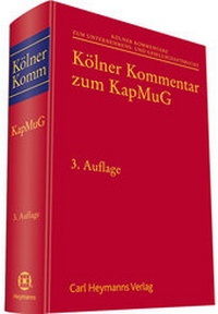 Abbildung von: Kölner Kommentar zum Kapitalmusterverfahrensgesetz (KapMuG) - Carl Heymanns Verlag