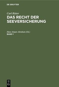 Cover: Recht der Seeversicherung - De Gruyter