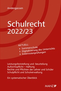 Abbildung von: Schulrecht 2022/23 - Manz