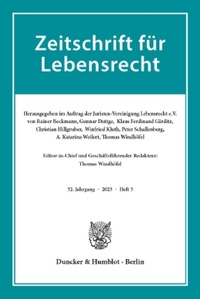 Abbildung von: Zeitschrift für Lebensrecht - Duncker & Humblot