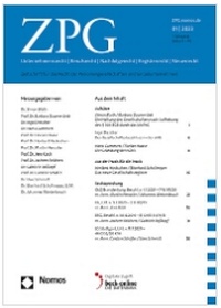 Abbildung von: ZPG - Zeitschrift für das Recht der Personengesellschaften und der Einzelunternehmen - Nomos