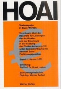 Abbildung von: HOAI-Textausgabe mit den neuen Euro-Werten - Werner