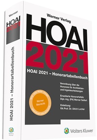 Abbildung von: HOAI 2021 Honorartabellenbuch - Werner