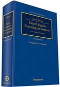 Cover: Patent Litigation Proceedings in Germany - Carl Heymanns Verlag