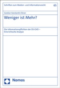 Cover: Weniger ist Mehr? - Nomos