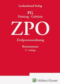 Abbildung von: ZPO - Kommentar - Luchterhand