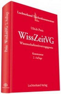 Abbildung von: WissZeitVG: Wissenschaftszeitvertragsgesetz - Luchterhand