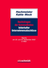 Abbildung von: Rechtsfragen der Kommunikation fehlerhafter Unternehmensabschlüsse - Otto Schmidt Verlag