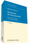 Bild: Berufsrecht der Patentanw&auml;lte - Carl Heymanns Verlag