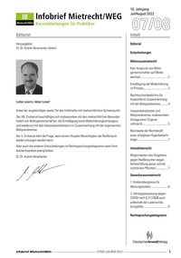 Abbildung von: Infobrief Mietrecht / WEG: IB MietR - Deutscher Anwaltverlag