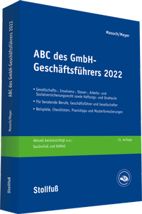 Abbildung von: ABC des GmbH-Geschäftsführers 2022 - Stollfuß